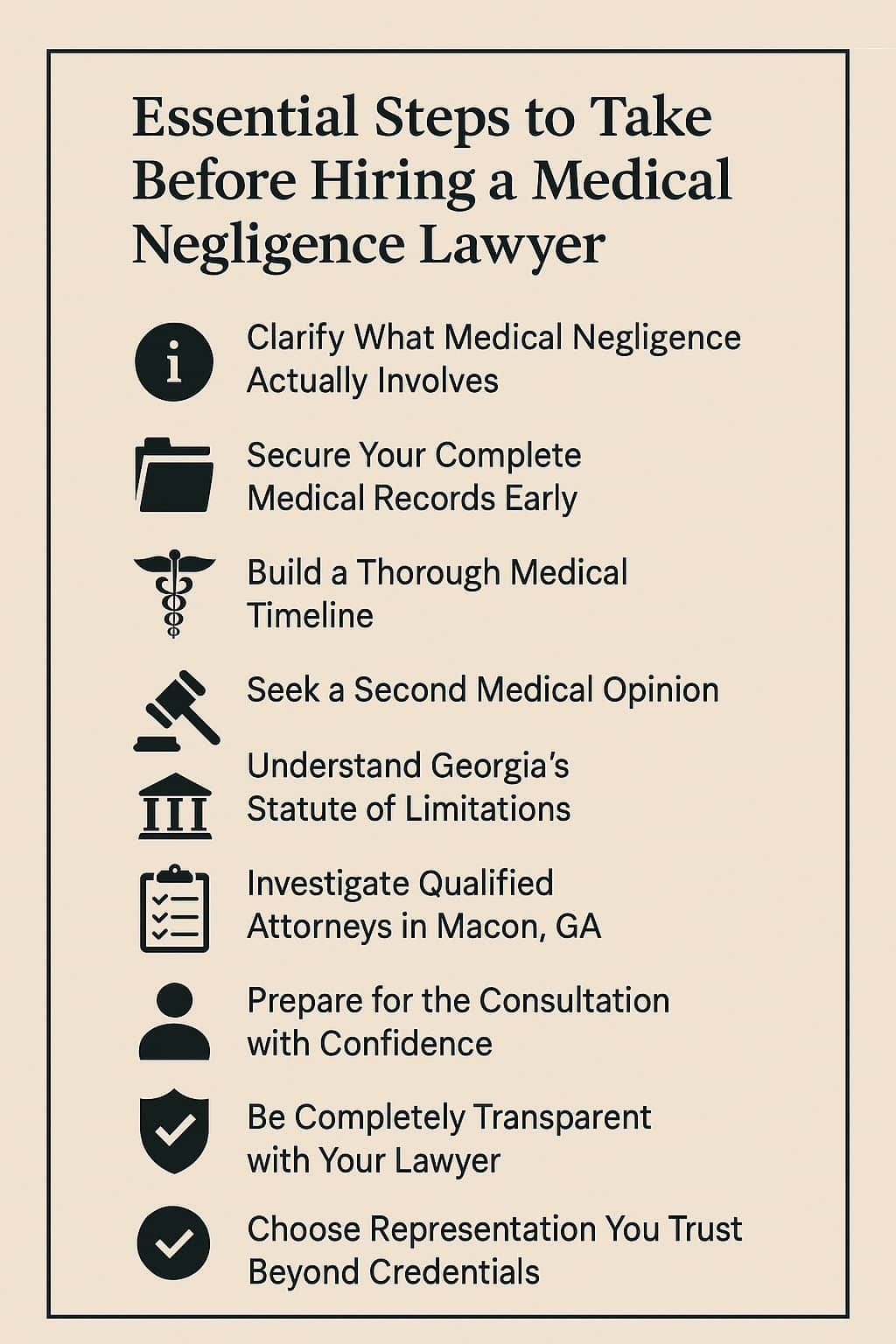 Steps to Take Before Hiring a Medical Negligence Lawyer in Macon GA